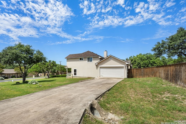 view of front of house with a front yard