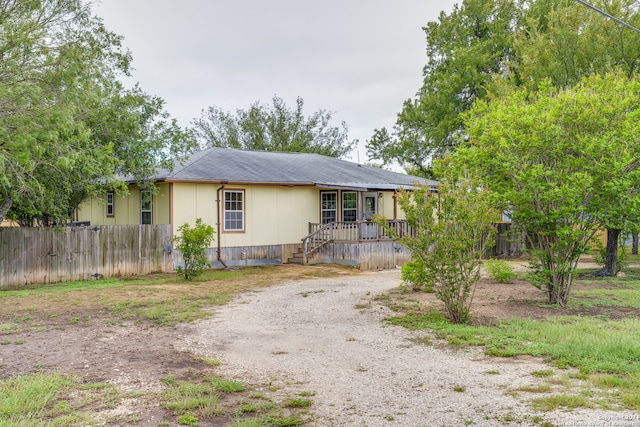 view of front of home