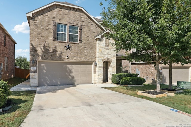 view of front facade featuring a garage