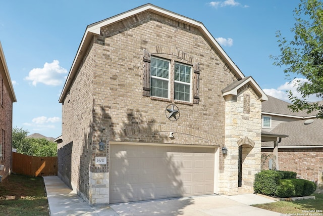 view of front of home featuring a garage