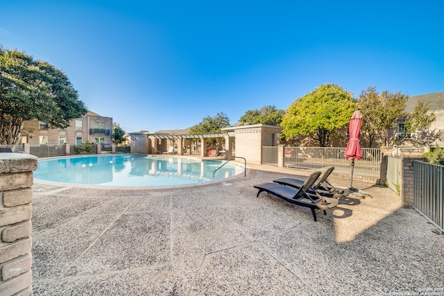 view of pool with a patio area