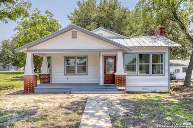 view of front of house with a porch