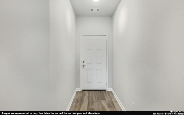 entryway featuring hardwood / wood-style flooring