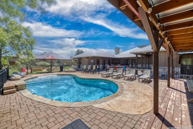 view of pool with a patio area