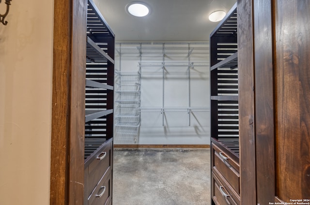 view of walk in closet