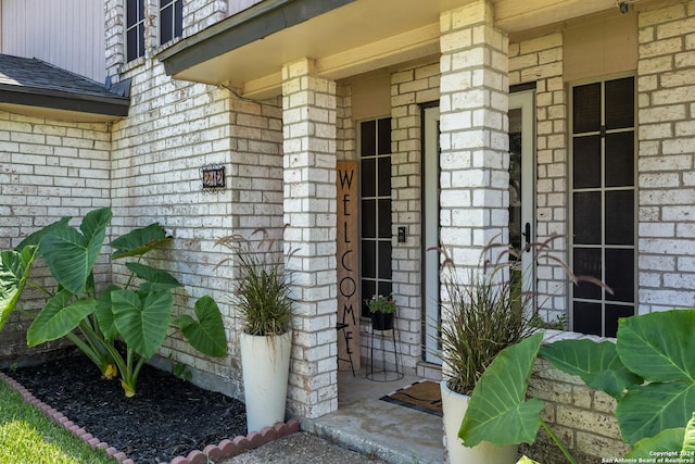 212 San Saba, Portland, TX 78374 - doorway to property with brick siding