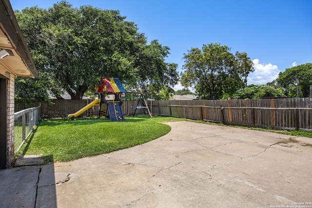 exterior space with a playground