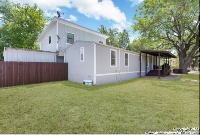 exterior space with a front yard