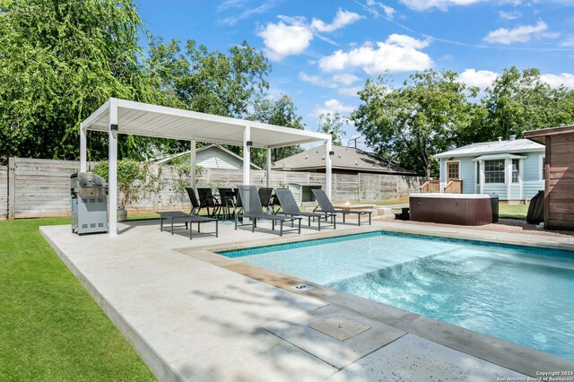 view of pool featuring a patio