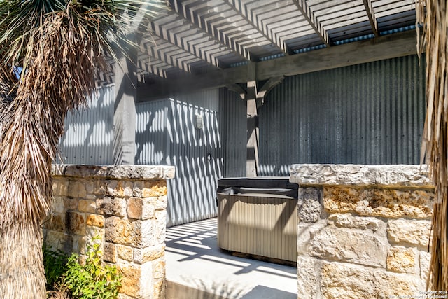 view of patio with a pergola