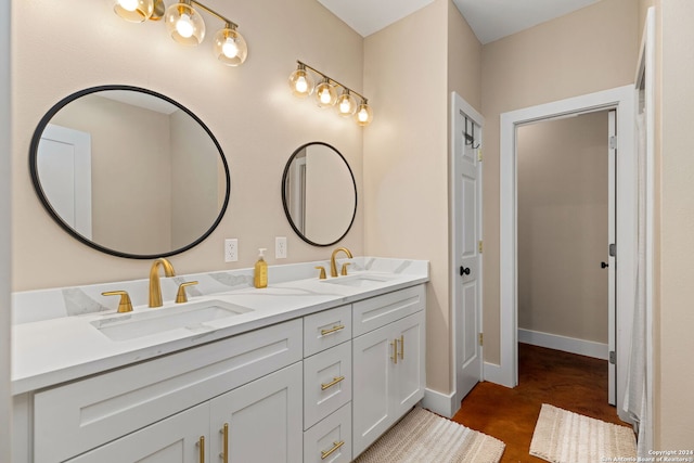 bathroom with vanity