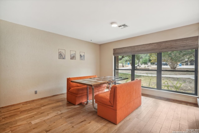 dining room featuring light hardwood / wood-style flooring