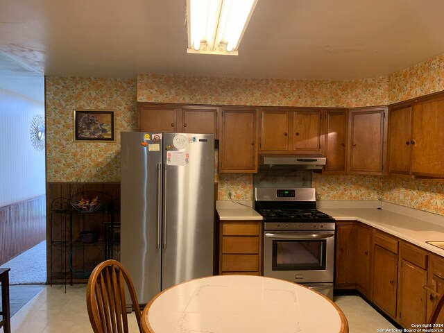 kitchen featuring appliances with stainless steel finishes