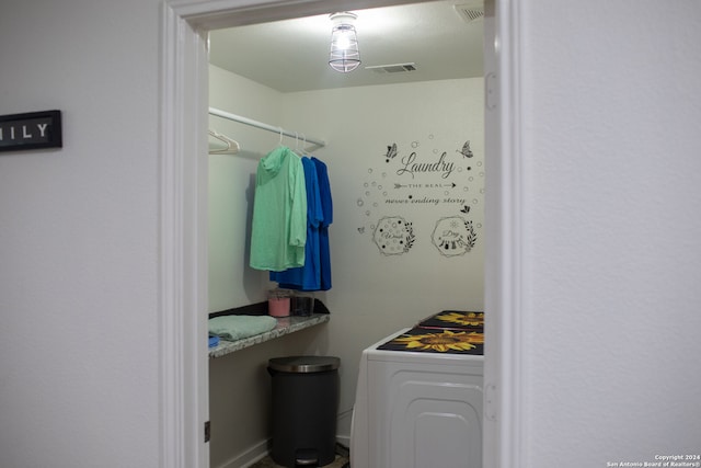 interior space featuring washer / dryer