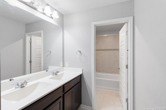 bathroom featuring tile patterned floors and vanity