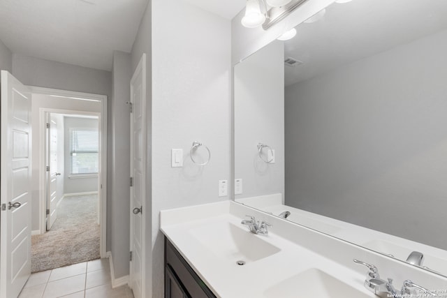 bathroom featuring vanity and tile patterned floors