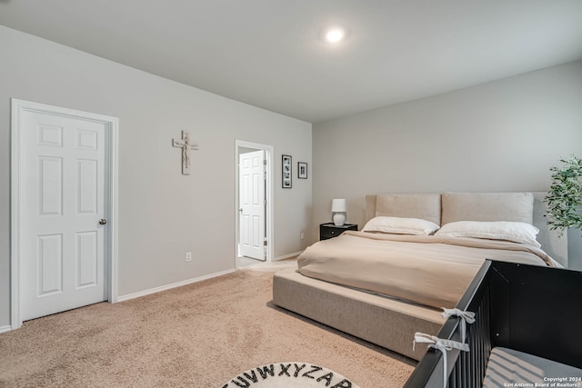 view of carpeted bedroom