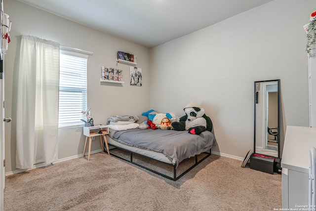 view of carpeted bedroom