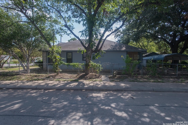 view of front of house featuring a carport