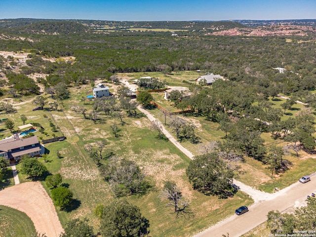 bird's eye view with a rural view