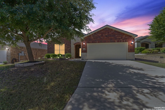 view of front of home featuring a garage