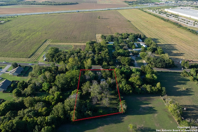 drone / aerial view featuring a rural view