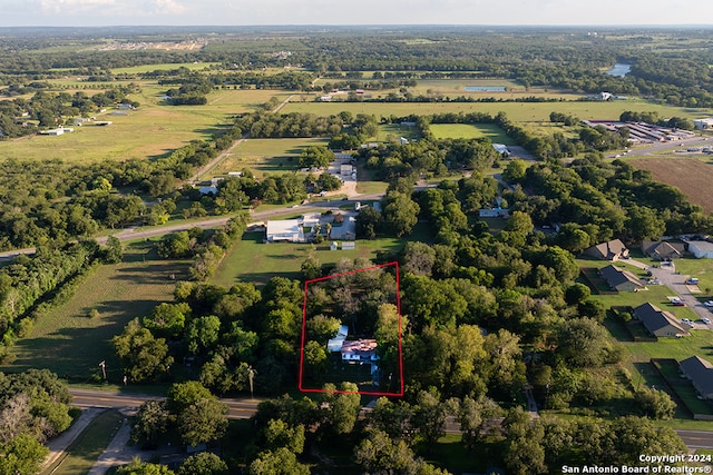 drone / aerial view with a rural view