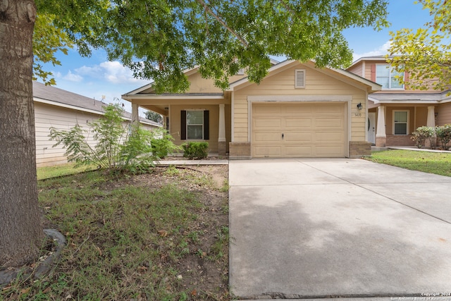 view of front of house featuring a garage