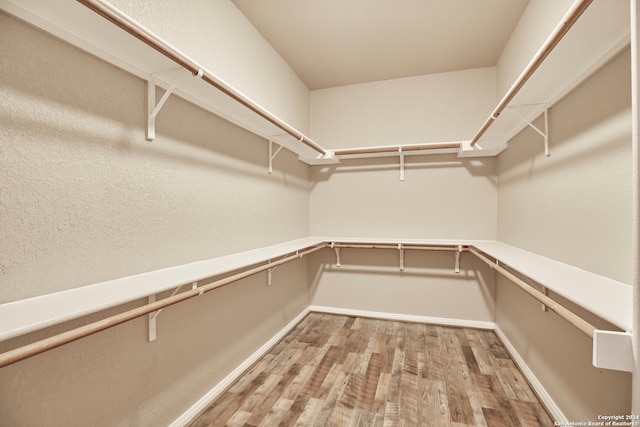 walk in closet featuring hardwood / wood-style floors