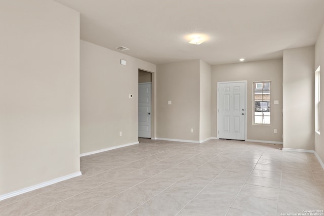 view of tiled foyer entrance