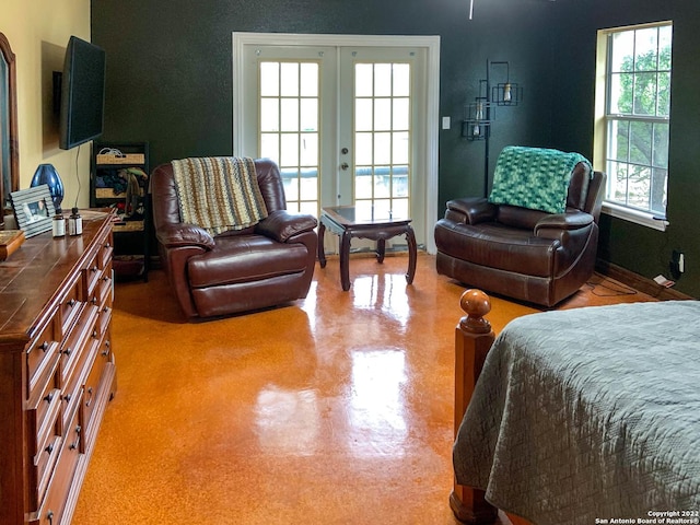 bedroom with french doors