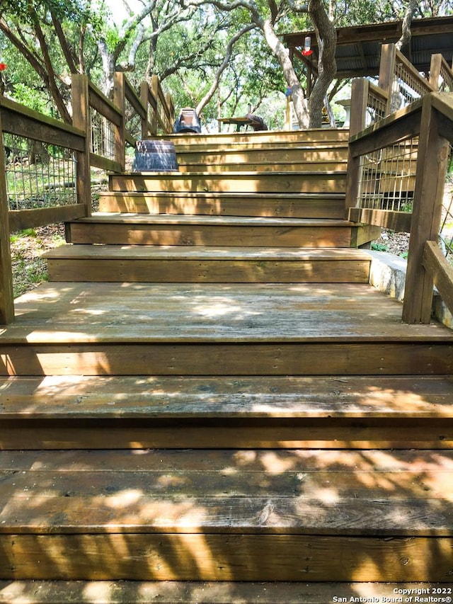 exterior space featuring stairway