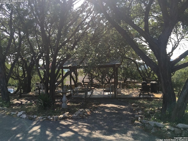 view of yard featuring a deck