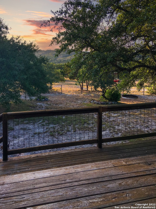 view of deck at dusk