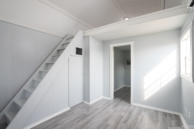 interior space with wood-type flooring