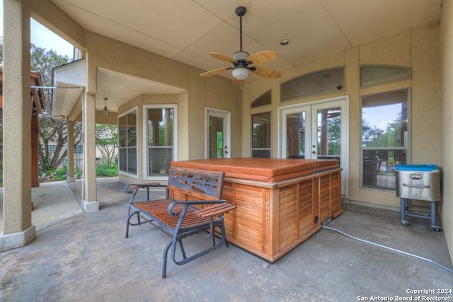 view of patio / terrace with ceiling fan