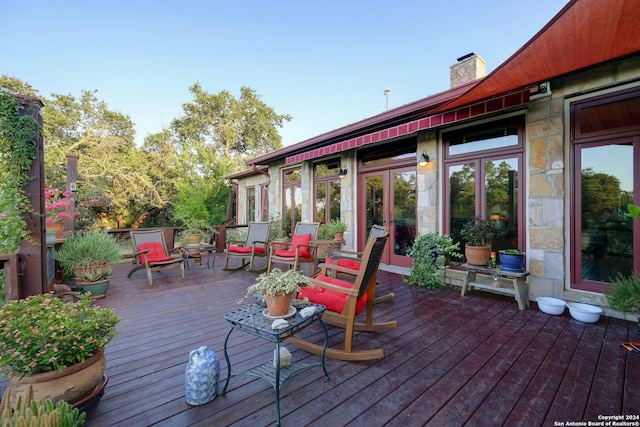 view of wooden deck