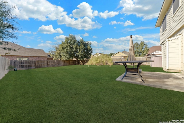 view of yard featuring a patio