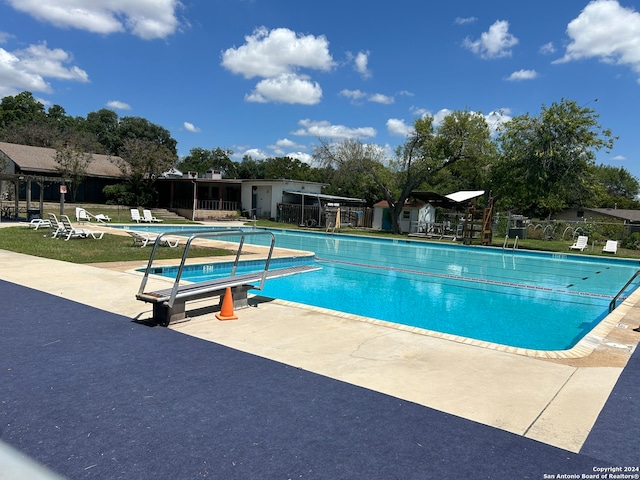 view of pool with a patio