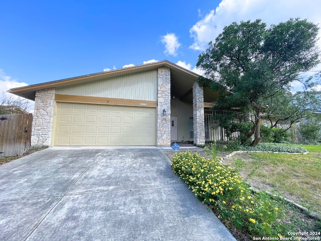 view of front of home featuring a garage