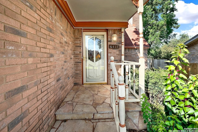 view of doorway to property