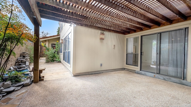 view of patio / terrace with a pergola