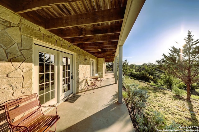 view of patio / terrace with french doors