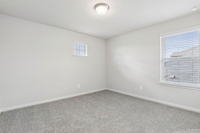 view of carpeted spare room