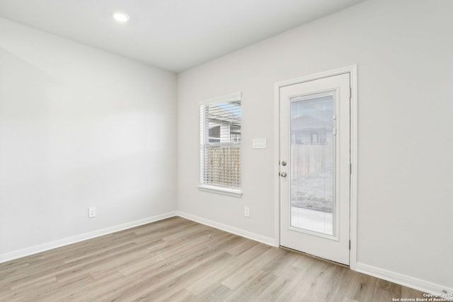 empty room featuring light hardwood / wood-style flooring