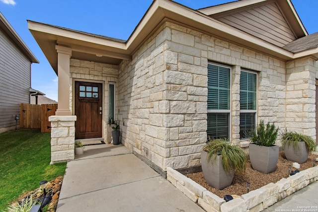 view of doorway to property