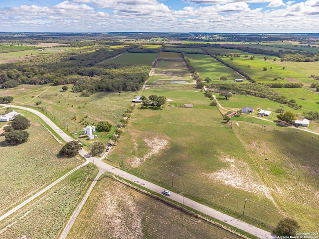 bird's eye view with a rural view