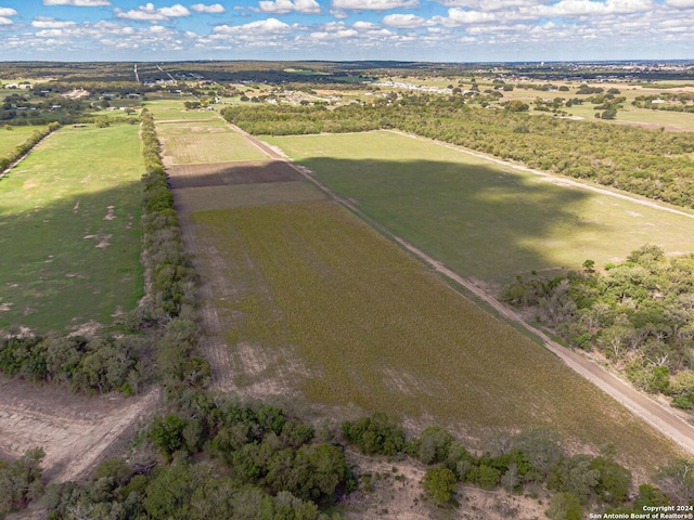 aerial view featuring a rural view