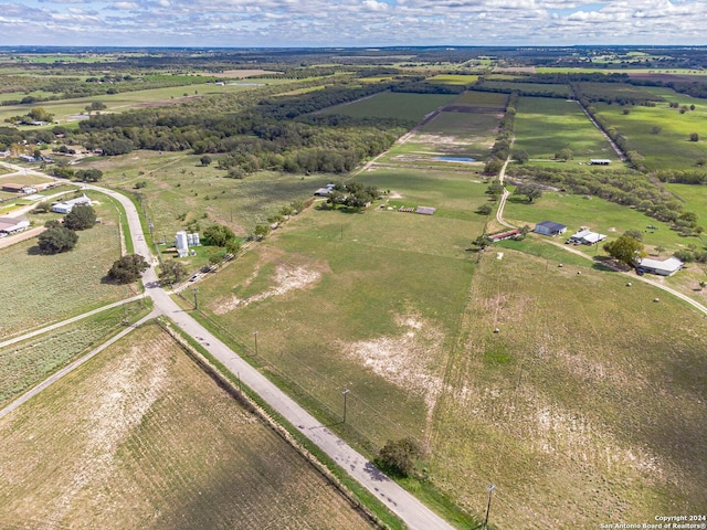 aerial view featuring a rural view