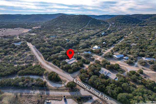 aerial view featuring a mountain view